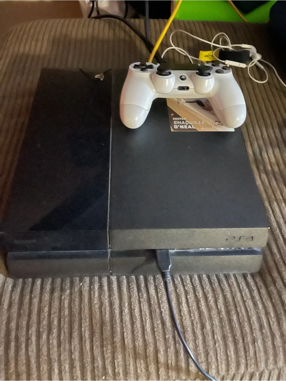 Sony PlayStation 4 Black Console with White Controller